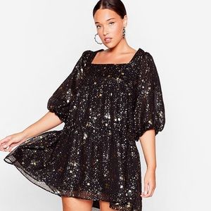 Nasty gal tiered mini smock star dress